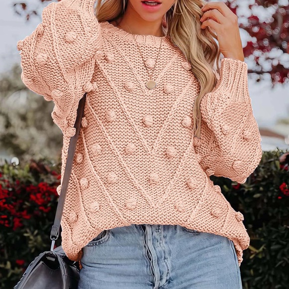Vici Blush Textured Knit Sweater - Picture 2 of 2
